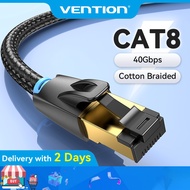 Vention Cat8 Ethernet Cable  Cotton Braided Network Cable 40Gbps Internet LAN Cord SFTP Patch Cable 