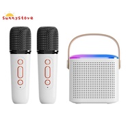 Wireless Karaoke Audio Home Bluetooth Portable Speaker Singing Entertainment Karaoke Audio Integrated Microphone,White