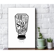 Salt and bright wall decoration quote bible verse salt & light/