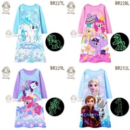 Barbieliya Pony Frozen B0227LL B0228LL B0229LL B0231LL Sleepwear / Pyjamas Dress | Baju Tidur Dress 