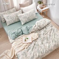 《iHOMI》100%精梳棉/200織-雙人加大床包三件組-杉樹之夏 台灣製