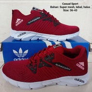 TANPA BOX SEPATU SPORT ADIDAS MURAH ALPHABOUNCE MERAH MAROON PRIA WANITA