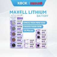 MAXELL Battery CR1220 / CR 1616 / CR 1620 / CR 1632 / CR 2016 / CR 2025 / CR 2032(KOOK)