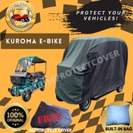 KUROMA EBIKE WITH BACK PASSENGER SEAT COVER HIGH QUALITY WATER REPELLANT AND DUST PROOF BUILT IN BAG