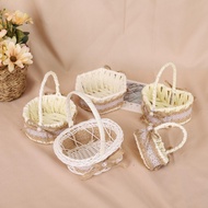 Flower Rattan Bamboo Wicker Storage Basket Bakul Hantaran Bertangkai Hamper Raga Buah Bakul Rotan Ha