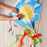 Blank Kite DIY Children Education Painting Kite Easy to Fly Children Kite