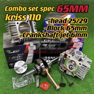 SPD Leo combo set kriss block 65mm + head racing 25/29 + crankshaft jet up 6mm spec65 kriss110 GASKE