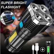 MATA Wholesale Shop 4-eyes LED Flashlight 48W+20W CHARGEABLE LED Flashlight LED Casing Flashlight