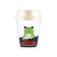 台灣小吃-紅豆藍莫氏樹蛙外帶杯 擺飾生日交換禮物辦公療癒紓壓