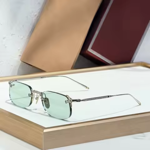 FONDA SIZE 52-21 Top Quality Sunglasses for Men and Women Classic Punk Luxury Acetate Titanium Desig