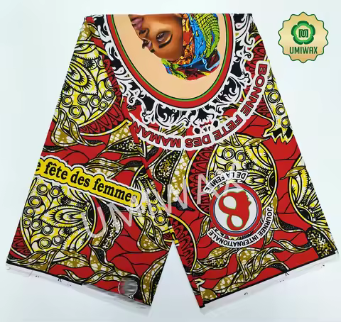 2025 New Polyester Fashion African Wax Sewing Fabric Women Party Gahana Real Nigeria Wax Pagne Weddi