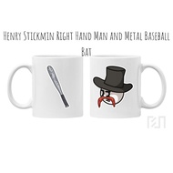 Henry Stickmin Right Hand Man and Metal Baseball Bat Icon Mug