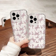 Phone Phone Case Suitable for iPhone Candy Bow Suitable for iPhone17promax Phone Case Transparent 15