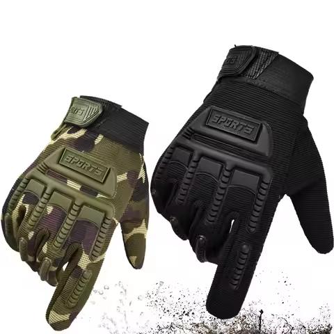 Children Gloves Cycling Boys Tactical Full Finger Gloves Camo Four Seasons Girls 2 to 7 Years Old Ki