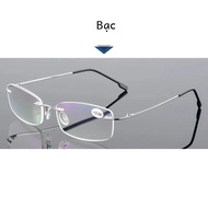 Tháng 5 Hoa Siêu Nhẹ Nhớ Titan Không Gọng Kính Đọc Sách Chặn Ánh Sáng Xanh Hình Chữ Nhật Kính Mắt Na