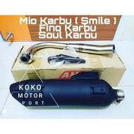 Knalpot AHM Malaysia Mio Sporty ( Karbu ) / Fino karbu / Soul karbu