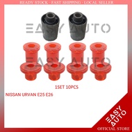 1SET 10 PIECES  NISSAN URVAN E25 - SILICONE REAR SPRING LEAF SPRING BUSH ( EASY AUTO )
