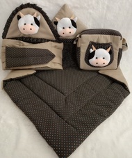 PERLENGKAPAN BAYI TAS KECIL DORA (3 in 1) GENDONGAN BAYI & SELIMUT BAYI TERLARIS