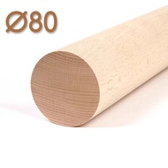 80mm round wooden bar (Ø80) length from 10cm to 50cm for furniture, decor, DIY