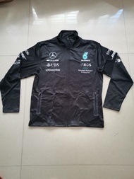 Cross Border Exclusive Of 21 New F1 Mercedes Benz Racing Suits Mens Fleece Standing Collar Zippered 