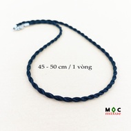 3 mm/ 45 / 50 cm / Diagonal Braided Fabric Rope Used to Wear Guardian Buddhas and Other Stone Surfac
