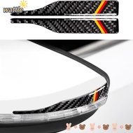 WATTLE Rearview Mirror Protector Sticker, Carbon Fiber Strips Car Non-Collision Strips Decal, Black 4.33x0.59in Auto Decorations Stickers for 2PCS for Car Rearview Mirror