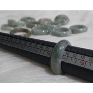 *KLF888* Natural Burmese Ice Floating Light Green Jadeite Jade Bangle Rings