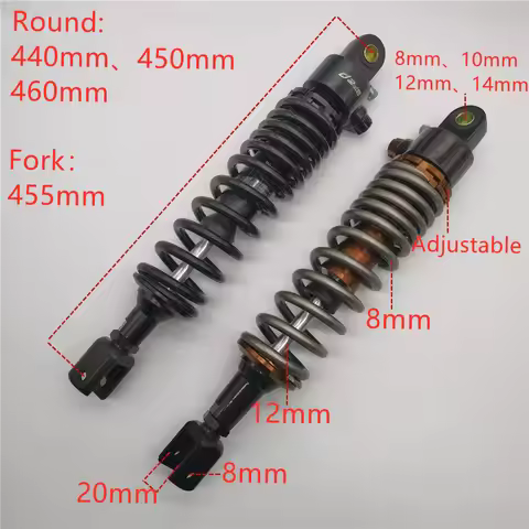 1pcs 440mm-460mm Multiple sizes Motorcycle Rear Adjust damping shock absorber For Honda Yamaha Kawas
