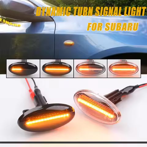 LED Dynamic Side Marker Turn Signal Light For Subaru Forester Impreza WRX STI GDA GDB Sequential Bli