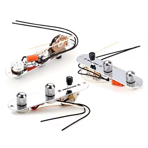 Prewired Guitar Control Plate Volume Stringed Instrument Switch Knob Metal Fixing Replacement for Fe