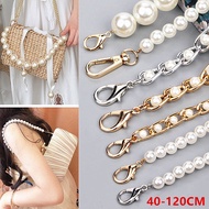 40-120cm  Bag Shoulder Strap Pearl Chain tali bag silang Accessories Female Metal Strap Gold Chain D