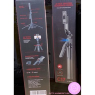 TRIPOD STABILIZER C17 SUPPORT AI FOLLOWS OUR DIRECTION 180CM HEIGHT AUTO FACE TRACKING BLUETHOOT REM