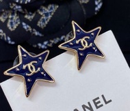 Chanel 金色圓環耳環 半圓圈耳環 星星耳環 Chanel Earrings