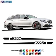 2 Pcs Edition 1 Side Stripes Skirt Sticker For Mercedes Benz C Class W205 C63 AMG C43 C180 C220 C250