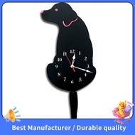 【NEW】Dog Wall Clock Home Decor Clock Children's Bedroom Wall Decor Dog Wagging Tail Clock Gifts for 