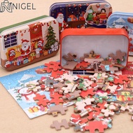 NIGEL Christmas 3D Puzzle, Christmas House Christmas Tree Paper Card Jigsaw, Cartoon DIY Puzzle 3D T