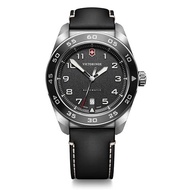 VICTORINOX Swiss Army Men's Analog Watch, Water Resistant, Automatic, Black Dial, Black Leather Stra