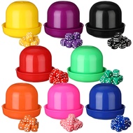 80 Pcs 6 Sided Dice Set and 8 Pcs Dice Cup with Lid and Tray, 16mm Colored Dice Games for Adults Kid