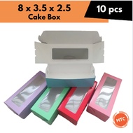 10pcs. 8x3.5x2.5 Loaf Cake Box WITH WINDOW (High Quality)