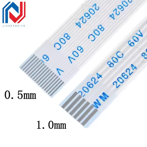 10Pcs Flat Flexible Cable FFC FPC LCD AWM 20624 80C 60V VW-1 FFC-0.5MM 1.0MM 16/20/22/24/26/28/30/32