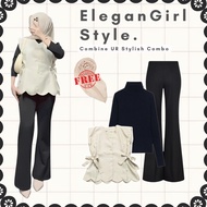 3IN1 Trendy Teenage Outfit (Cirish Vest, Inner, Cutbray, Bella Square) One Set Padel | Coffee Coffee