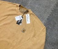 CARHARTT WIP GARMENT DYED WASHED HEAVYWEIGHT COTTON VISTA LOGO CREWNECK SWEATSHIRT WORK IN PROGRESS 