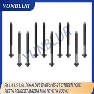 Engine Cylinder Head Bolt Set Fit 1.4 1.5 1.6 L Diesel DV5 DV6 For 05-21 CITROEN FORD FIESTA PEUGEOT