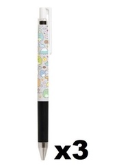 SAN-X - SX0296_3 San-X 角落生物 Juice Up 0.4 mm 黑色原子筆 (841351) x (3支裝)