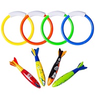 8 Pcs Underwater Swimming Pool Diving Rings, Diving Throw Bandits Gift Set. Training Dive Toys For Learning To Swim