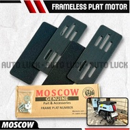 FRAMELESS MOTORCYCLE NUMBER Plate UNIVERSAL MOSCOW NUMBER Plate BOARD NUMBER Plate HOLDER 1 SET FRON