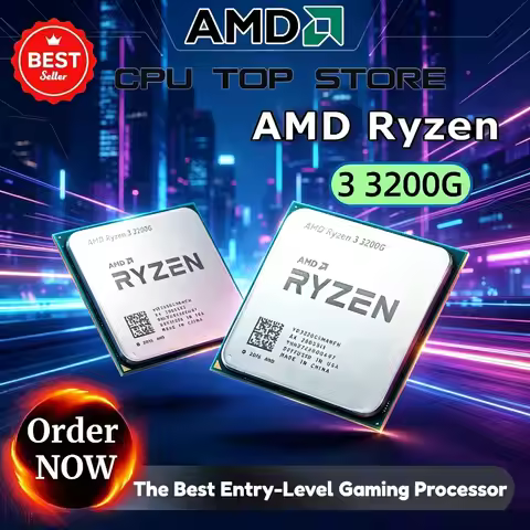 100% Brand New and Original AMD Ryzen 3 3200G, Quad-Core 3.6GHz, 65W, AM4, Radeon Graphics, for Ever