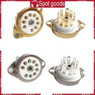 WIN 5PCS B9A Ceramic 9Pin PCB Tube Socket for 12AX7 12AT7 12AU7 GZC9-C-1 GZC9-C-1-G