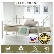 SWAN 3' SINGLE DAY BED FRAME / Lovely &amp; Cozy Harmonious Day Bed/ Katil Single/ katil Besi/ 2in1 Sofa Bed/ Functional Bed