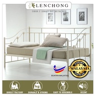 SWAN 3' SINGLE DAY BED FRAME / Lovely & Cozy Harmonious Day Bed/ Katil Single/ katil Besi/ 2in1 Sofa